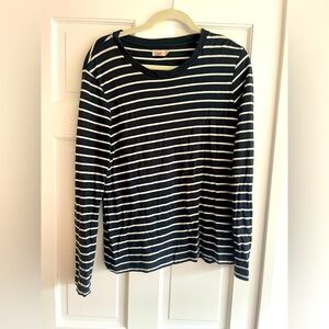 FAHERTY Cloud Striped Pima Cotton Modal Super Soft Long Sleeve Jersey Shirt